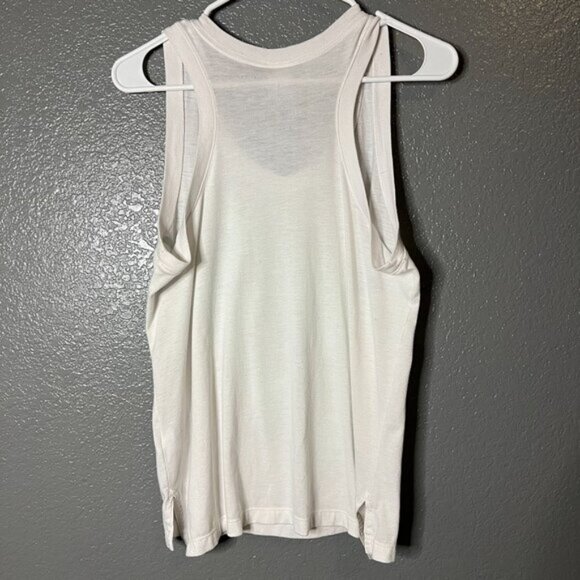 Fabletics White Racerback Tank Top, Size Medium - Picture 5 of 5